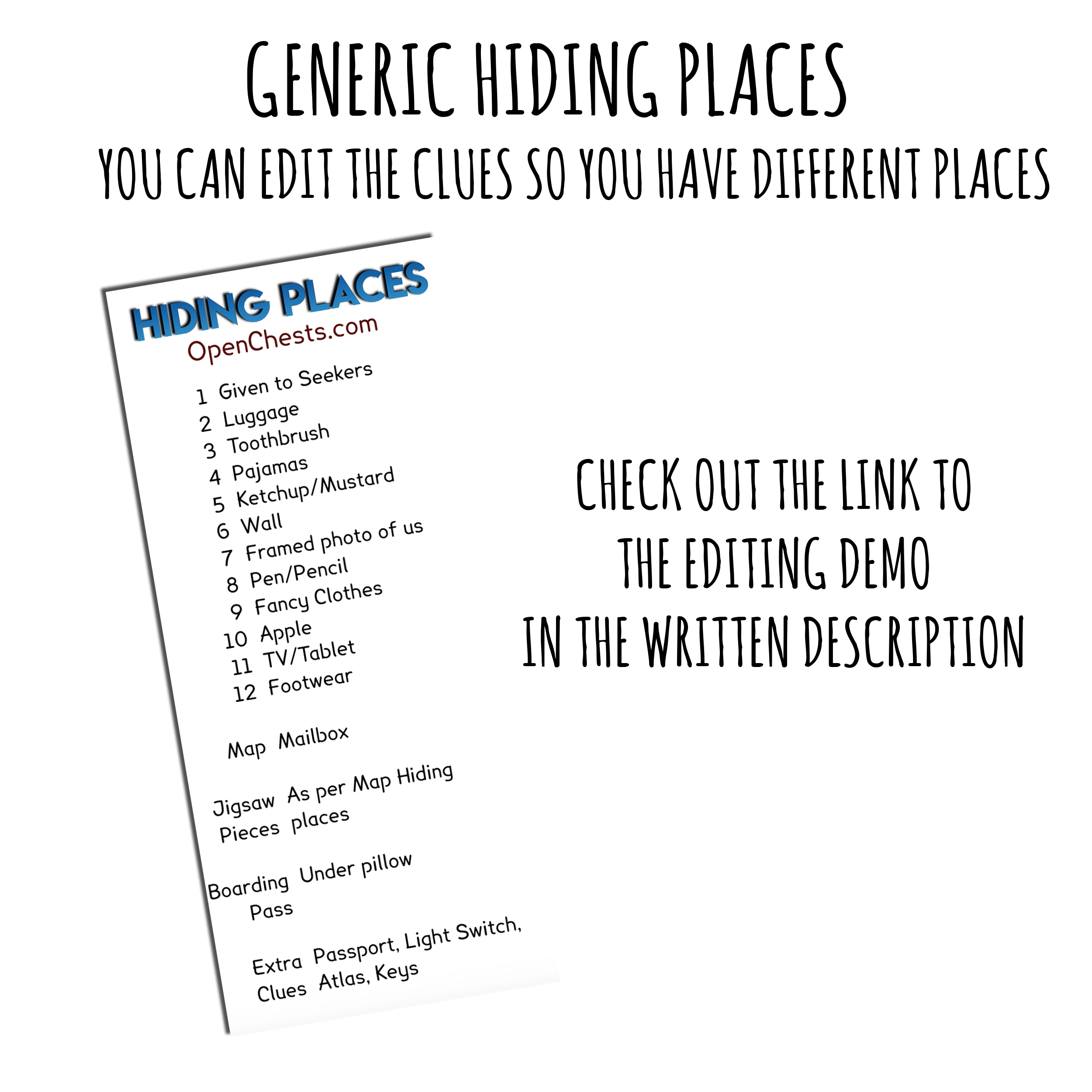 Surprise New York Trip Treasure Hunt - Vacation Reveal - custom printable - Open Chests