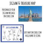 Surprise New York Trip Treasure Hunt - Vacation Reveal - custom printable - Open Chests