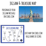 Surprise New York Trip Treasure Hunt - Vacation Reveal - custom printable - Open Chests