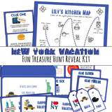 Surprise New York Trip Treasure Hunt - Vacation Reveal - custom printable - Open Chests