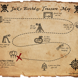 Treasure Hunt Map Template - Personalize and Customize