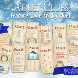 Christmas Treasure Hunt for teams | Editable Puzzle Clues - Open Chests