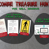 Creepy Treasure Hunt Clues - Zombie Poet - Open Chests