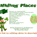 St Patrick's Day Game. Leprechaun Treasure Hunt - Open Chests