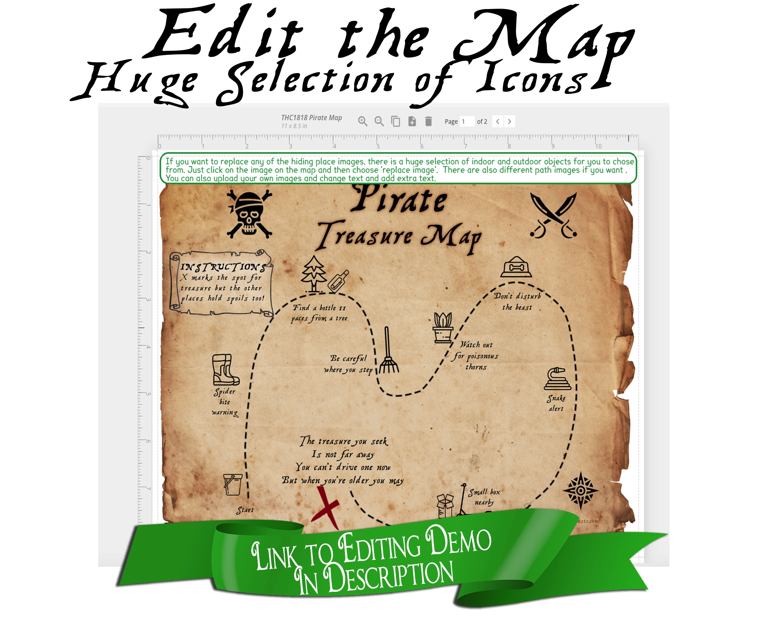 Pirate Treasure Hunt Clues for older Kids and Teens - Open Chests
