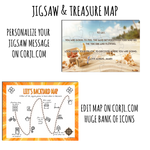 Surprise Sun Vacation Reveal Treasure Hunt Clues printable - Surprise beach trip - Open Chests