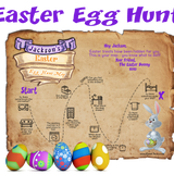 Easter Egg Hunt Map Printable | Indoor Treasure Hunt for Children