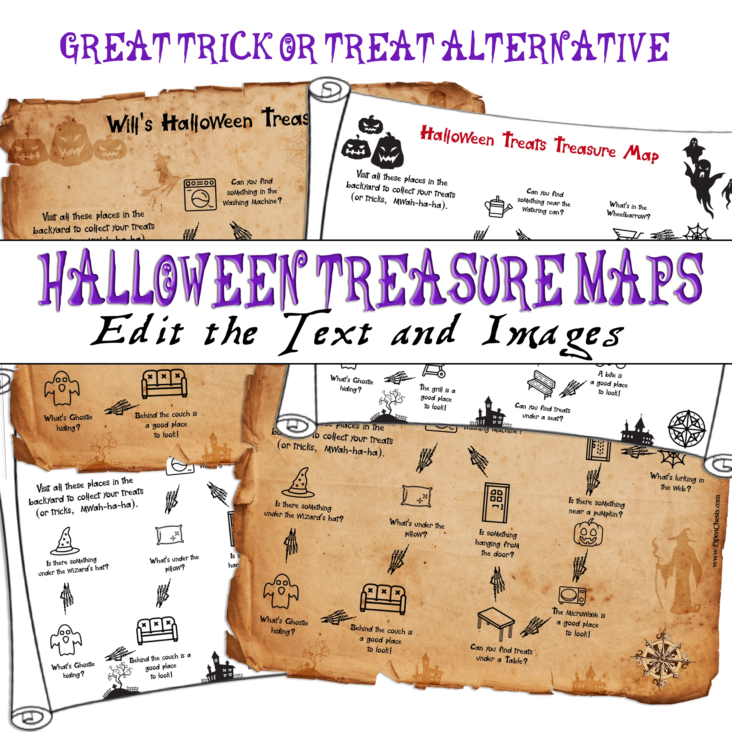 Halloween Alternative -Trick or Treats Map - Open Chests