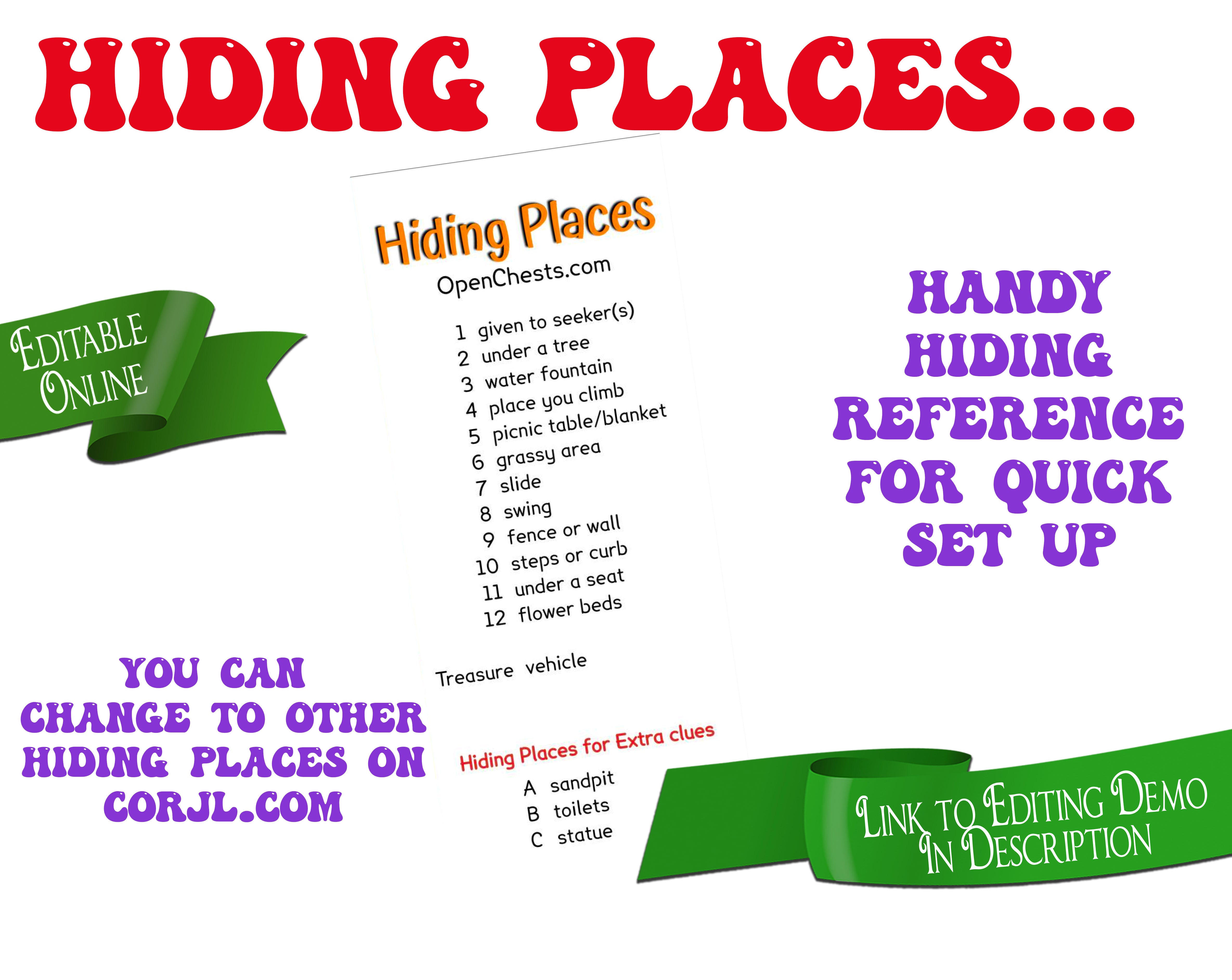 Playground Scavenger Hunt for Older Kids and Tweens - Open Chests