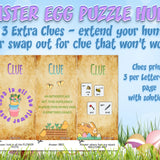 Easter Egg Hunt Puzzle Clues | Editable Treasure Hunt