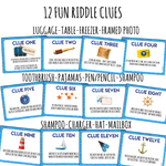 Surprise Cruise Vacation Reveal Treasure Hunt Clues Printable - Open Chests