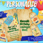 Editable Birthday Treasure Hunt Clues for older Kids | Scavenger Hunt Clues Party Game | Indoor Activity, Puzzle Games