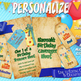 Editable Birthday Treasure Hunt Clues for older Kids | Scavenger Hunt Clues Party Game | Indoor Activity, Puzzle Games