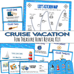 Surprise Cruise Vacation Reveal Treasure Hunt Clues Printable - Open Chests