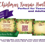 Challenging Christmas Riddle Treasure Hunt Clues. Tricky Scavenger Game for Tweens, Teenagers and Adults. - Open Chests
