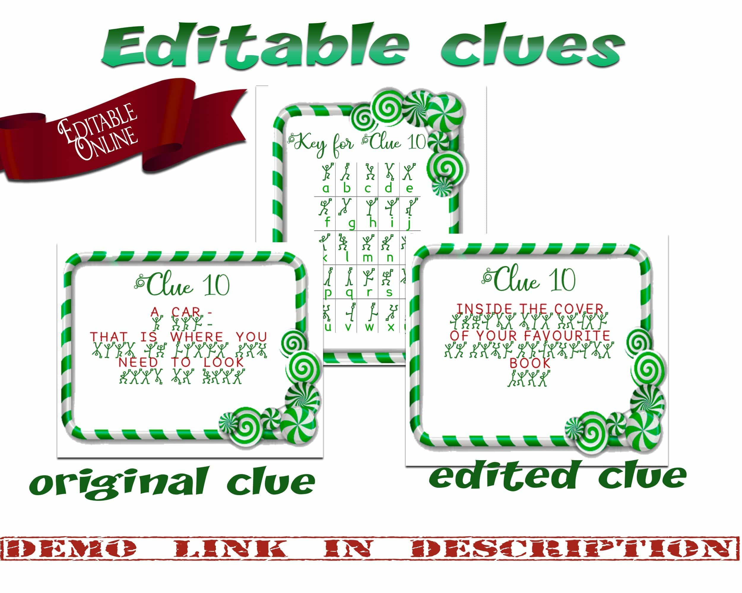 Christmas Teams puzzles and codes Treasure Hunt Clues - Open Chests