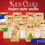Christmas Treasure Hunt for teams | Editable Puzzle Clues - Open Chests