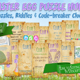Easter Egg Hunt Puzzle Clues | Editable Treasure Hunt - Open Chests