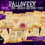 Editable Halloween Treasure Hunt Puzzle Clues - Open Chests