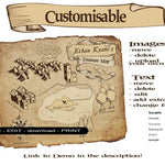 Kid's Treasure Map Printable PDF - Customisable download - Open Chests