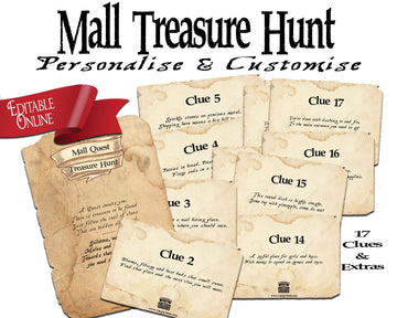 Mall Photo Scavenger Hunt | Mall Treasure Hunt Riddles Clues – Open Chests