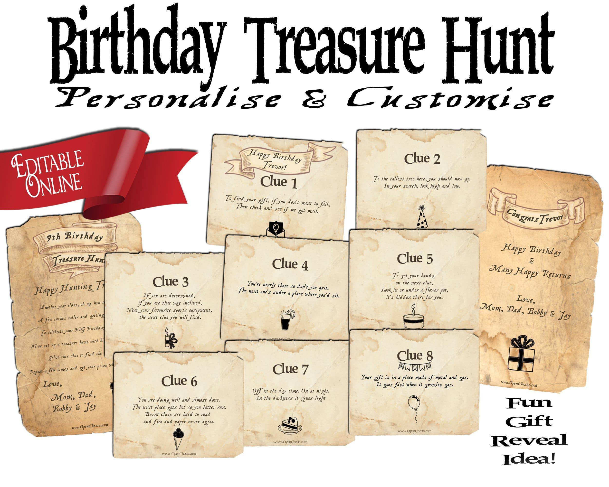 Outdoor Birthday Treasure Hunt - Open Chests