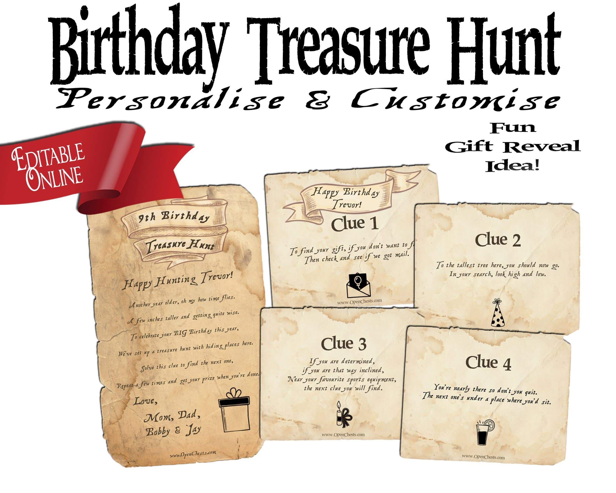 Outdoor Birthday Treasure Hunt - Open Chests