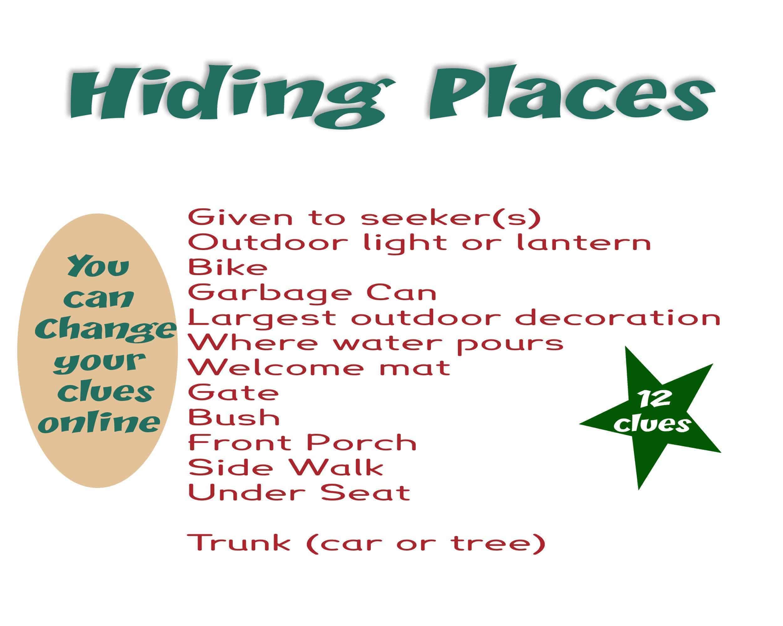 Outdoor Christmas Treasure Hunt Clues for Kids - editable - Open Chests
