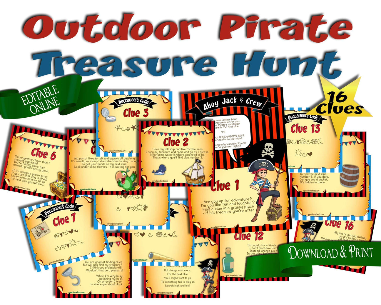 Outdoor Pirate Treasure Hunt for Kids in Backyard – Open Chests