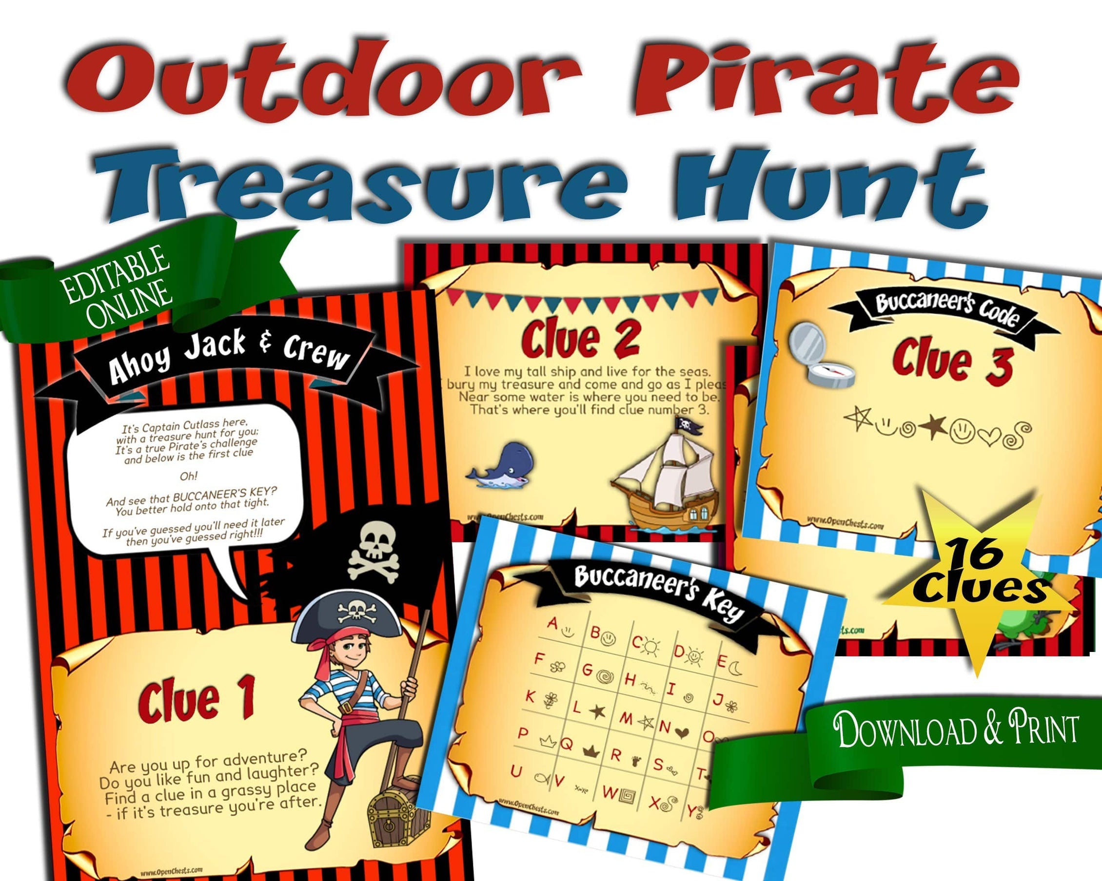 Outdoor Pirate Treasure Hunt for Kids in Backyard – Open Chests