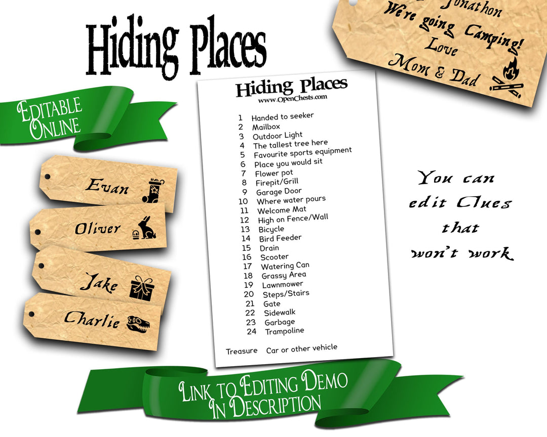 Outdoor Riddles Treasure Hunt Clues for Kids Teens | Backyard Scavenger ...