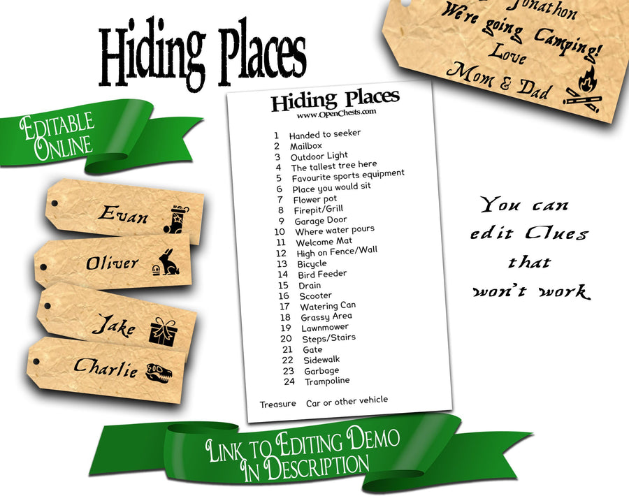 Outdoor Riddles Treasure Hunt Clues for Kids Teens | Backyard Scavenger ...
