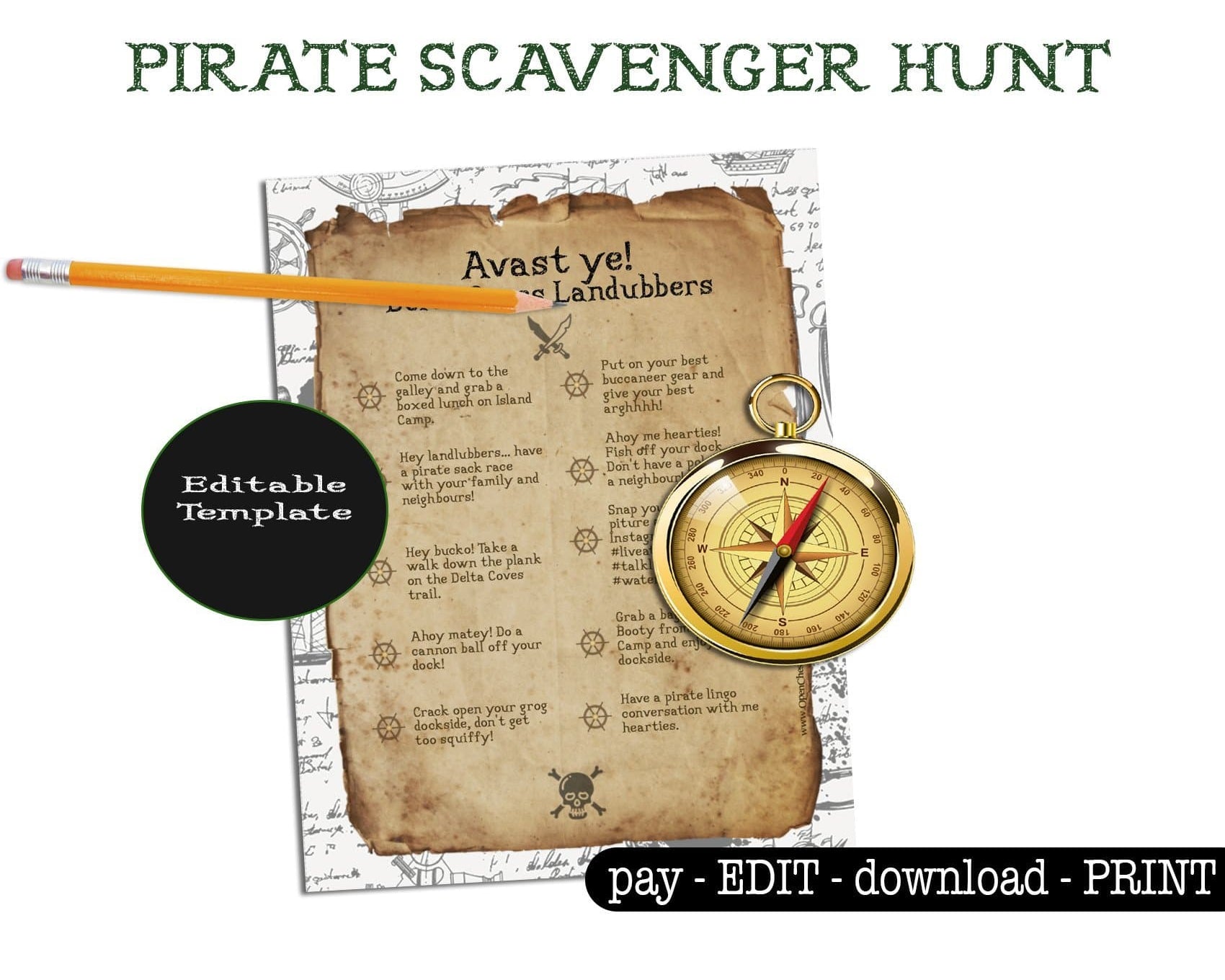 Pirate Scavenger Hunt - Open Chests