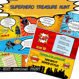 Superhero Treasure Hunt Clues - Open Chests